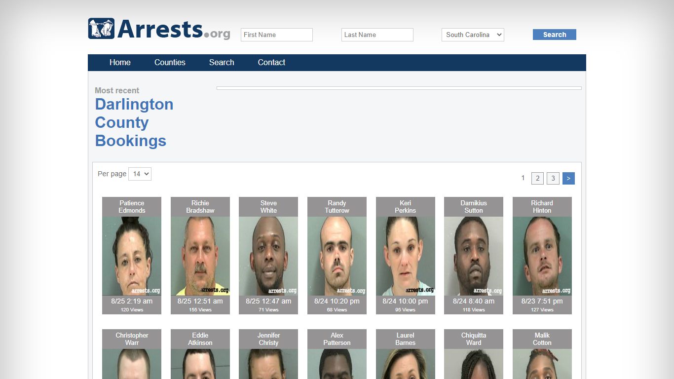 Darlington County Arrests and Inmate Search